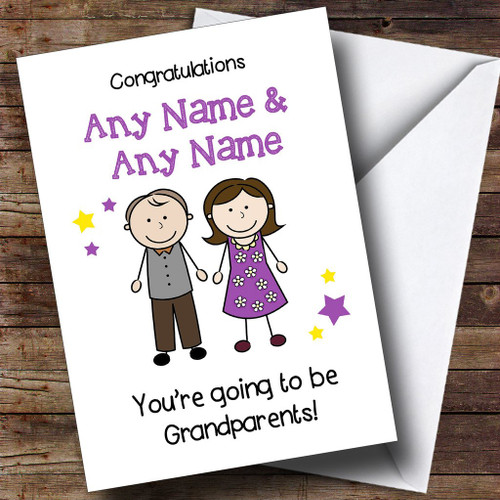 Expecting A Grandchild New Grandparents Personalized Pregnancy Greetings Greetings Card