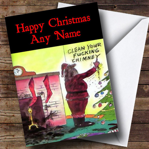 Funny Joke Santa Christmas Holiday Greetings Greetings Card Personalized