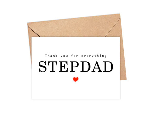 Yanashop88 Thank You For Everything Stepdad Card - Thank You Card - Stepdad Card - Father's Day Card - Card For Him - Greeting Card For Birthday- Anniversary - Note Card - Thank You For Everything