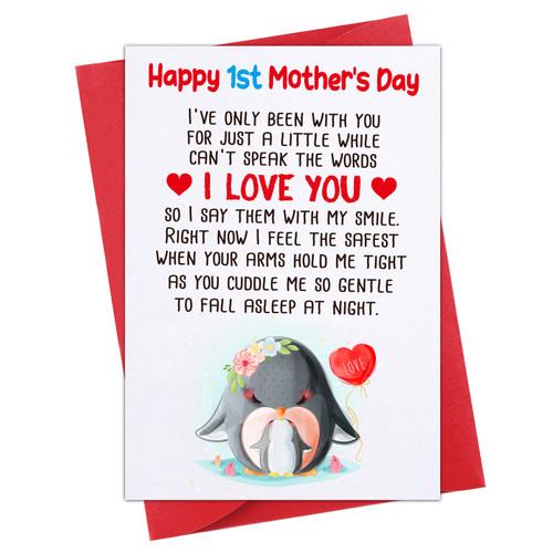 SICOHOME Happy First Mothers Day Card for Mom 4"x6" Funny 1st Mother's Day Card Mom To Be Mothers Day Gifts Cards for First Time Mom Pregnant Mom Mother To Be New Mom Mommy SICOHOME Happy First Mothers Day Card for Mom 4"x6" Funny 1st Mother's Day Card Mom To Be Mothers Day Gifts Cards for First Time Mom Pregnant Mom Mother To Be New Mom Mommy