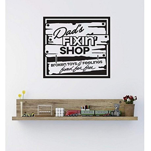 Design with Vinyl RE 4 C 2398 Dads Fixing Shop Image Quote Vinyl Wall Decal Sticker, 18 x 18", Black Design with Vinyl RE 4 C 2398 Dads Fixing Shop Image Quote Vinyl Wall Decal Sticker, 18 x 18", Black