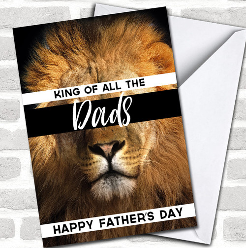 Lion King Of All Dads Personalized Father's Day Greetings Card