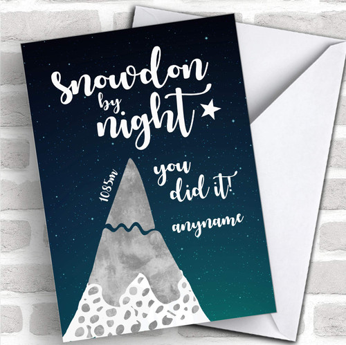 Snowdon by Night You Did It Personalized Greetings Greetings Card