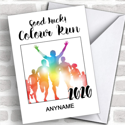 Colour Run 2020 Good Luck Personalized Good Luck Greetings Card