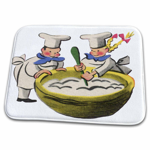 3dRose TNMPastPerfect Food and Drink - Tiny Cooks - Bathroom Bath Rug Mats (rug-172540-1)