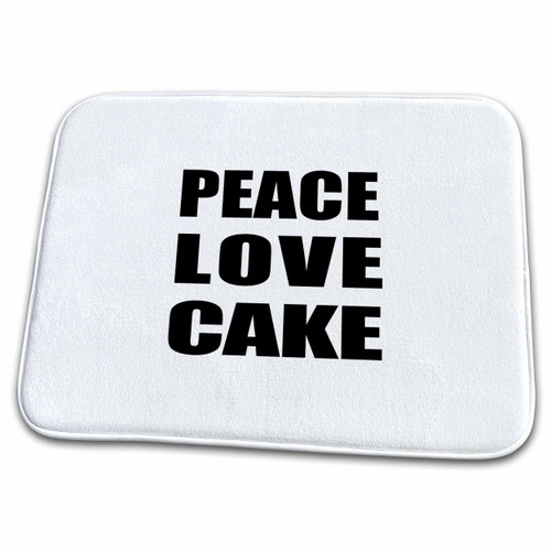 3dRose Peace Love and Cake - Things That Make me Happy -... - Bathroom Bath Rug Mats (rug-184848-1)