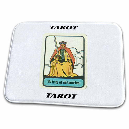 3dRose Florene Tarot Cards - Tarot King of Swords - Bathroom Bath Rug Mats (rug-34668-1)