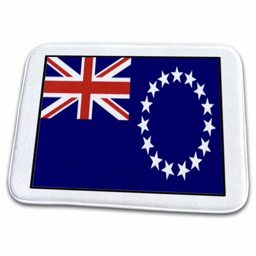 3dRose Photo of Cooks Island Flag Button - Bathroom Bath Rug Mats (rug-80941-1)
