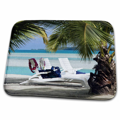 3dRose French Polynesia, Cook Islands, Aitutaki. Beach -... - Bathroom Bath Rug Mats (rug-85154-1)