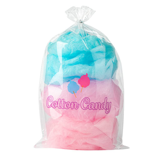Restaurantware Bag Tek Clear Plastic Cotton Candy Bag - 12" x 18", 100 X 1 BX, Clear