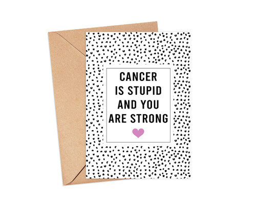 Walzzoo Cancer Is Stupid Card - You Can Do It Get Well Cancer Card For Her Cancer Fighter Card Support Card For Friend Cancer Care Package Cancer Gift, 5 x 7 inches Walzzoo Cancer Is Stupid Card - You Can Do It Get Well Cancer Card For Her Cancer Fighter Card Support Card For Friend Cancer Care Package Cancer Gift, 5 x 7 inches