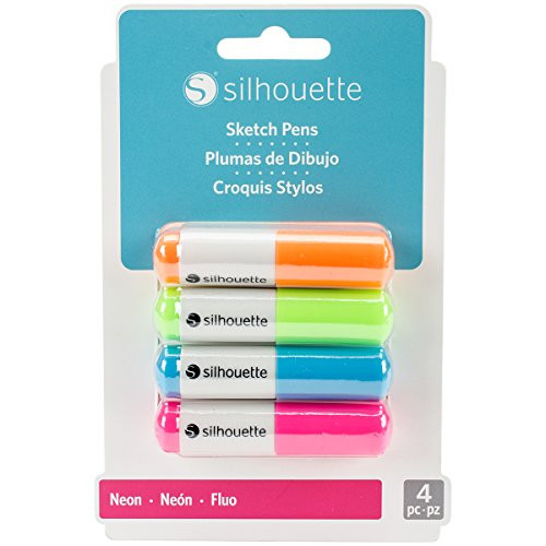 Silhouette of America SILH NEO Sketch Pens 4/Pkg Neon: Pink, Green, Orange, Blue