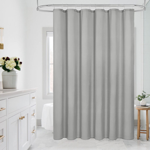 MitoVilla Dark Grey Shower Curtain or Liner for Modern Neutral Hotel Bathroom Decor, Simple Fabric Shower Curtain Liner Set with Plastic Hooks, Waterproof Cloth & Machine Washable, 72" W x 72" H MitoVilla Dark Grey Shower Curtain or Liner for Modern Neutral Hotel Bathroom Decor, Simple Fabric Shower Curtain Liner Set with Plastic Hooks, Waterproof Cloth & Machine Washable, 72" W x 72" H