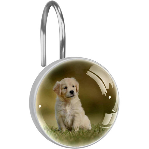 Shower Curtain Hooks, Shower Curtain Rings, Rust Proof Stainless Steel Shower Hooks for Curtain Bathroom Shower Rods, Golden Retriever Lovely Animal Shower Curtain Hooks, Shower Curtain Rings, Rust Proof Stainless Steel Shower Hooks for Curtain Bathroom Shower Rods, Golden Retriever Lovely Animal