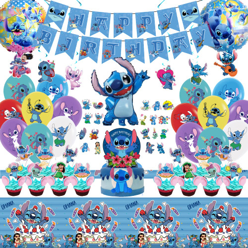 108 Pcs Lilo and Stitch Party Supplies, Lilo and Stitch Birthday Decorations include Stitch Foil Balloon, Balloons, Cake Toppers, Birthday Banner, Stitch Stickers,Hanging Swirls for Kids and Adults 108 Pcs Lilo and Stitch Party Supplies, Lilo and Stitch Birthday Decorations include Stitch Foil Balloon, Balloons, Cake Toppers, Birthday Banner, Stitch Stickers,Hanging Swirls for Kids and Adults