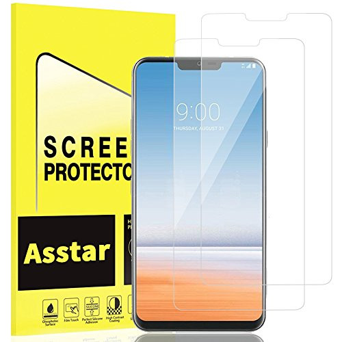 [2 Pack] LG G7/LG G7 ThinQ Screen Protector, Asstar Tempered Glass Screen Protector 9H-Hardness Anti-Scratch Anti-Fingerprint Bubble Free Case Friendly for LG G7/LG G7 ThinQ