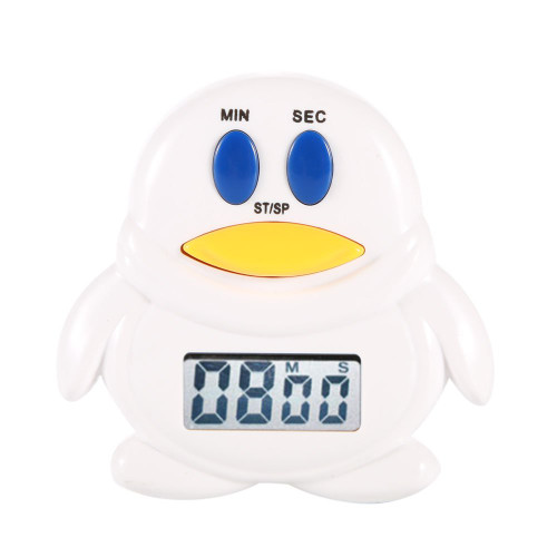 Digital Timer, LCD Cute Cartoon Kitchen Timer Electronic Digital Kitchen Timers for Cooking & Baking Helper(penguin)