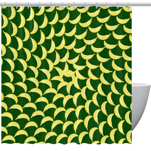 KQNZT Shower Curtains for Bathroom, Fabric Shower Curtain with Hooks, Stylish Modern Curtain, Bath Decor, Cartoon Banana Tropical Fruit KQNZT Shower Curtains for Bathroom, Fabric Shower Curtain with Hooks, Stylish Modern Curtain, Bath Decor, Cartoon Banana Tropical Fruit