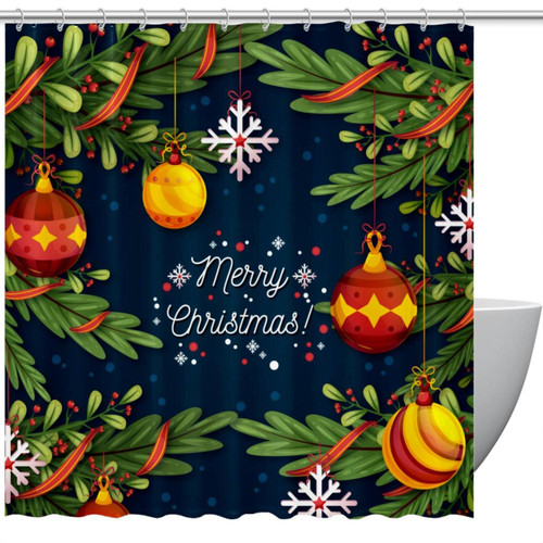 KQNZT Shower Curtains for Bathroom, Fabric Shower Curtain with Hooks, Stylish Modern Curtain, Bath Decor, Christmas Lovely Cartoon