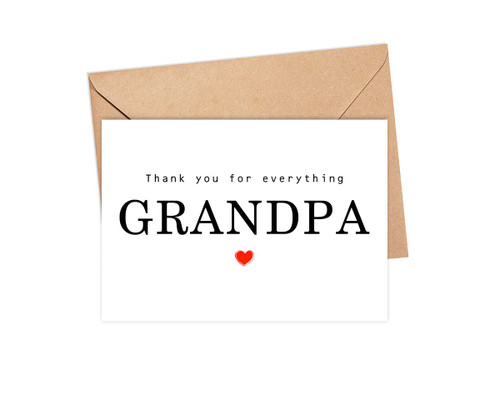 Yanashop88 Thank You For Everything Grandpa Card - Thank You Card - Grandpa Card - Father's Day Card - Card For Him - Greeting Card For Birthday- Anniversary - Note Card - Thank You For Everything Yanashop88 Thank You For Everything Grandpa Card - Thank You Card - Grandpa Card - Father's Day Card - Card For Him - Greeting Card For Birthday- Anniversary - Note Card - Thank You For Everything