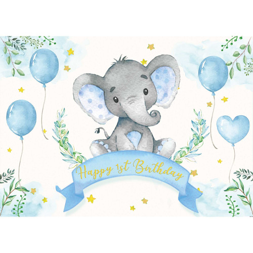 SeekPro 7x5ft Elephant 1st Birthday Rustic Floral Elephant Backdrop Baby Shower Party Blue Flower Boy Banner Birthday Photography Background Cake Table Decoration Photo Booth Studio Props SK1773B SeekPro 7x5ft Elephant 1st Birthday Rustic Floral Elephant Backdrop Baby Shower Party Blue Flower Boy Banner Birthday Photography Background Cake Table Decoration Photo Booth Studio Props SK1773B