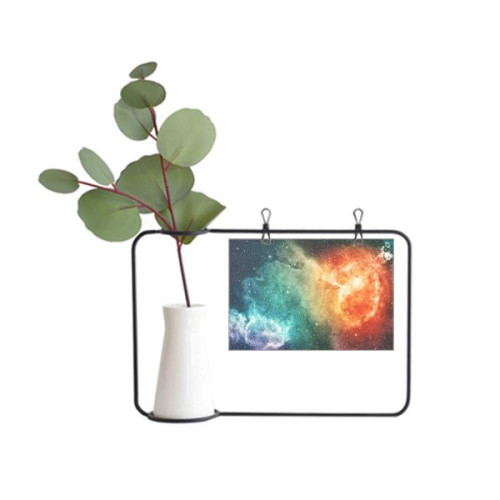 DIYthinker Nebula Adjacent Small Blue Nebula Pattern Metal Picture Frame Ceramic Vase Decor