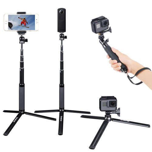 Smatree SQ2 Telescoping Selfie Stick with Tripod Stand for GoPro Hero 11/10/9/8/7/6/5/4/3+/3/Session/GOPRO Hero (2018), Insta360, DJI OSMO Action 4/3, Ricoh Theta S/V, Compact Cameras and Cell Phones Smatree SQ2 Telescoping Selfie Stick with Tripod Stand for GoPro Hero 11/10/9/8/7/6/5/4/3+/3/Session/GOPRO Hero (2018), Insta360, DJI OSMO Action 4/3, Ricoh Theta S/V, Compact Cameras and Cell Phones