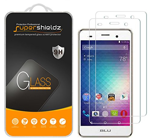 [2-Pack] Supershieldz for BLU (Advance 5.0 HD) Tempered Glass Screen Protector, Anti-Scratch, Anti-Fingerprint, Bubble Free, Lifetime Replacement Warranty