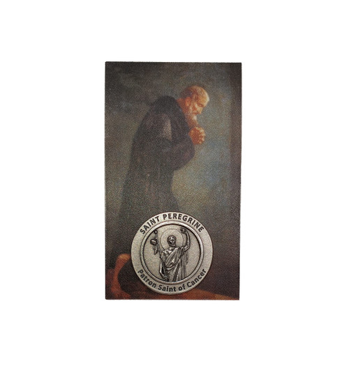 St Peregrine Cancer Healing Saint Set with Prayer Token and Holy Card St Peregrine Cancer Healing Saint Set with Prayer Token and Holy Card