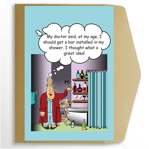 Funny Birthday Card 50th 60th 70th for Husband, Dad, Uncle, Male Friend, Old Aged Birthday Card