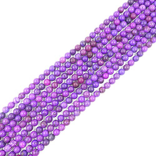 8mm Round Purple Turquoise Beads Loose Gemstone Beads for Jewelry Making Strand 15 Inch (47-50pcs) 8mm Round Purple Turquoise Beads Loose Gemstone Beads for Jewelry Making Strand 15 Inch (47-50pcs)