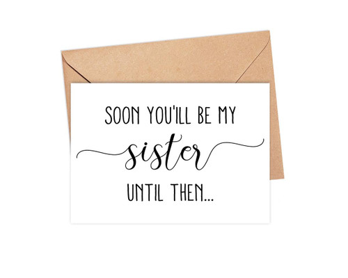 AcevedoDesign Bridesmaid Proposal Card - Will You Be My Bridesmaid Card - Bridesmaid Proposal Gift - Soon You Will Be My Sister In Law Gift - Wedding Card AcevedoDesign Bridesmaid Proposal Card - Will You Be My Bridesmaid Card - Bridesmaid Proposal Gift - Soon You Will Be My Sister In Law Gift - Wedding Card