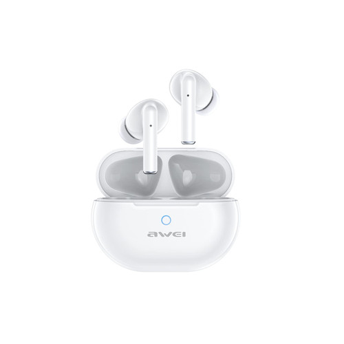 AWEI T61 Wireless Bluetooth Earbuds - Noise Cancelling Earbuds for iPhone and Android - Waterproof and Gaming Earbuds with Microphone - Noise Canceling Earbuds Wireless(White)