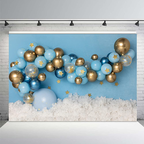 MEHOFOND 8x6ft Boy Birthday Photography Background for Newborn Kids Portrait Decorations Blue and Gold Balloons Stars Boy 1st Bday Party Backdrop Photoshoot Studio Booth Props for Cake Smash MEHOFOND 8x6ft Boy Birthday Photography Background for Newborn Kids Portrait Decorations Blue and Gold Balloons Stars Boy 1st Bday Party Backdrop Photoshoot Studio Booth Props for Cake Smash