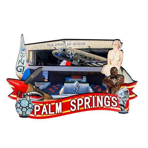 USA Palm Springs Wooden Magnet 3D Fridge Magnets Travel Collectible Souvenirs Decorations Handmade Crafts 2