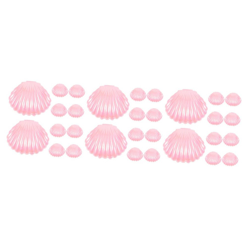 ERINGOGO 30 Pcs Candy Box Plastic Candy Dish Snack Box Container Gift Wrap Boxes Small Gift Boxes Bulk Gift Candy Boxes Sea Shell Holder Cartoon Shell Box Pink Pp Candy Containers