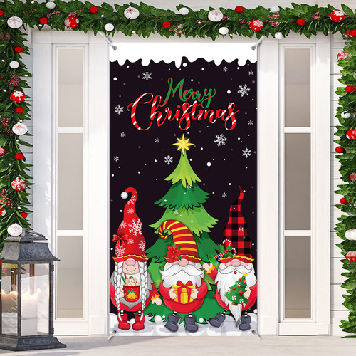 Christmas Gnome Door Cover Hanging Christmas Door Decorations for Front Door Gnome Photo Props Xmas Decorations Holiday Backdrop Background Banner Christmas Party Supplies, 70.9 x 35.4 Inches Christmas Gnome Door Cover Hanging Christmas Door Decorations for Front Door Gnome Photo Props Xmas Decorations Holiday Backdrop Background Banner Christmas Party Supplies, 70.9 x 35.4 Inches