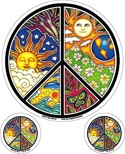 Dan Morris - Mosaic Peace Sign 3 Pack - Stickers / Decals