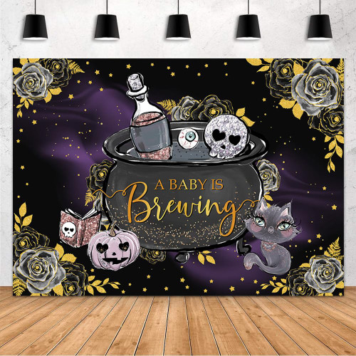 Aprophic Halloween Baby Shower Backdrop A Baby is Brewing Baby Shower Decorations Supplies Halloween Baby Brewing Witch Magic Banner Photo Booth Props 7x5ft Aprophic Halloween Baby Shower Backdrop A Baby is Brewing Baby Shower Decorations Supplies Halloween Baby Brewing Witch Magic Banner Photo Booth Props 7x5ft