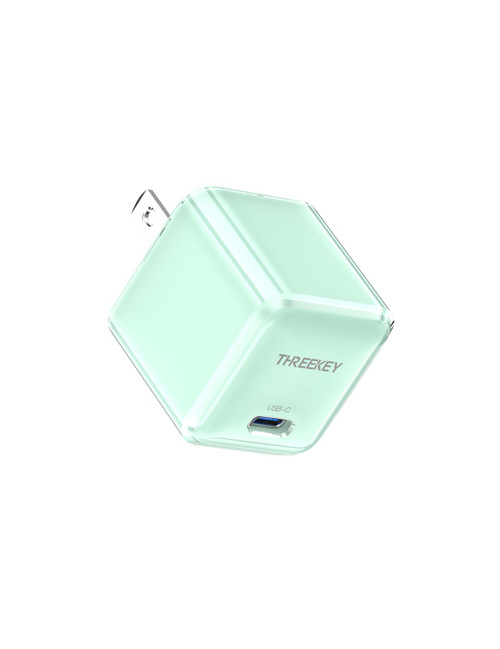 USB C Charger,THREEKEY 30W GaN Fast Wall Charger Block,PD USB-C Power Adapter Compatible with iPhone 14/13/12/11 Series,MacBook Air,Galaxy S23/22/21,iPad Pro/Air?Green?