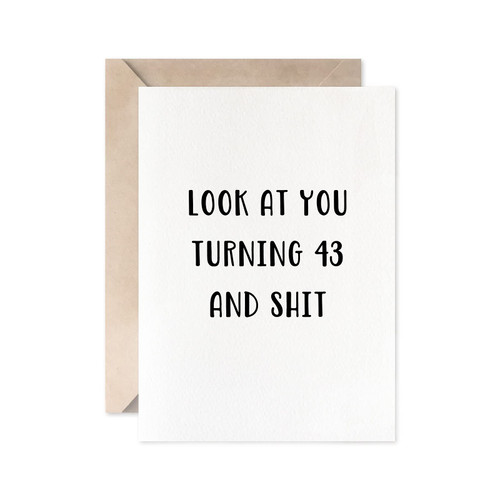 43rd Birthday Card Funny For Men or Women, Turning 43 Birthday Card For Son, Daughter Or Friend
