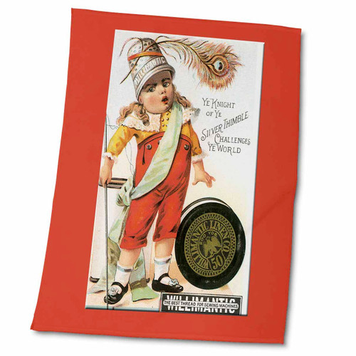 3dRose Williamtic Linen Co Thread Trade Card with Little Boy with a... - Towels (twl-156883-2) 3dRose Williamtic Linen Co Thread Trade Card with Little Boy with a... - Towels (twl-156883-2)