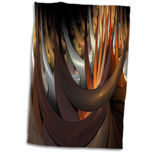 3dRose A Modern Brown Spike Abstract Fractal - Towels (twl-201022-1)