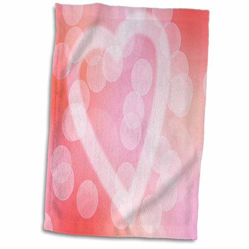 3dRose White Bokeh Sparkle Circles Against Translucent Red With A Bokeh... - Towels (twl-213757-1)
