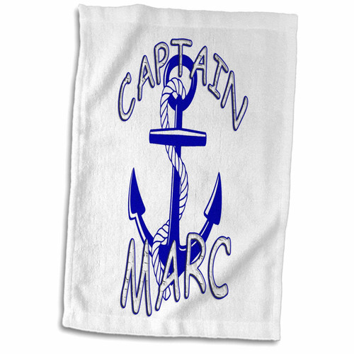 3dRose RinaPiro - Nautical Quotes - Captain Marc. Personalized quotes. - Towels (twl-216594-1) 3dRose RinaPiro - Nautical Quotes - Captain Marc. Personalized quotes. - Towels (twl-216594-1)