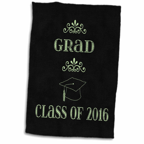 3dRose Class of 2016, Graduation Cap and Diploma Chalkboard Style, Green - Towels (twl-234584-1) 3dRose Class of 2016, Graduation Cap and Diploma Chalkboard Style, Green - Towels (twl-234584-1)