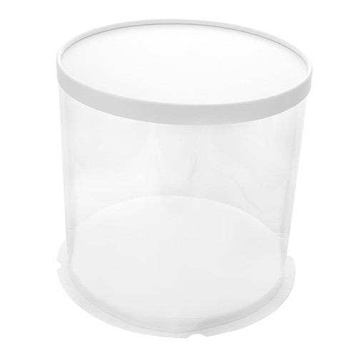 Abaodam 1pc Packing Box transparent cake box round cake stand clear container with lid mini containers cake container clear cake carrier individual cupcake packaging double barrel gift box