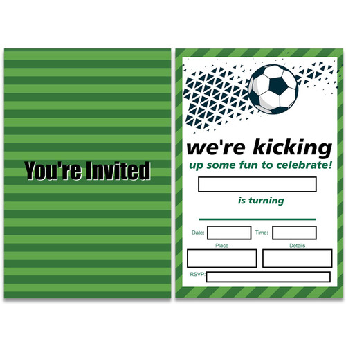 Soccer Birthday Party Invitations Fill-In Set of 20 with Envelopes Soccer Party Invites Cards Birthday Sport Party Supplies Decoration,Double Sided Soccer Birthday Party Invitations Fill-In Set of 20 with Envelopes Soccer Party Invites Cards Birthday Sport Party Supplies Decoration,Double Sided