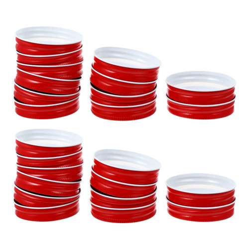 Hemoton Jar Lids Replacement 12pcs 70mm Wide Mouth Canning Lids Mason Jar Lids Reusable- Type Mason Jar Cover Storage Caps for Mason Jar Ball or Kerr Jars Iron Jar Lid