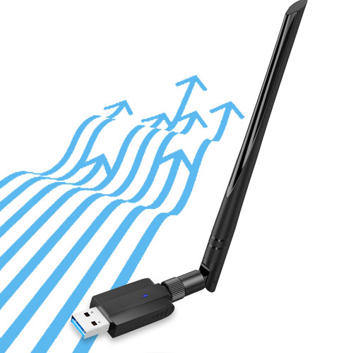 1200Mbps USB WiFi Adapter, SKYBESS 5G/2.4G Dual Band Wireless Network Adapter for Desktop PC Laptop, USB 3.0 WiFi Dongle with 5dBi High Gain Antenna, Supports Win 11/10/8.1/8/7/XP, Mac OS 10.9-10.15